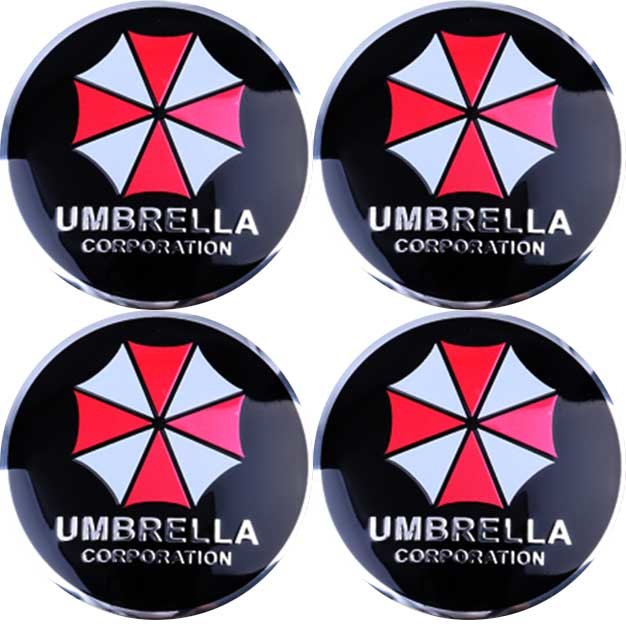 Наклейки Umbrella 56 мм сфера бело черно красные